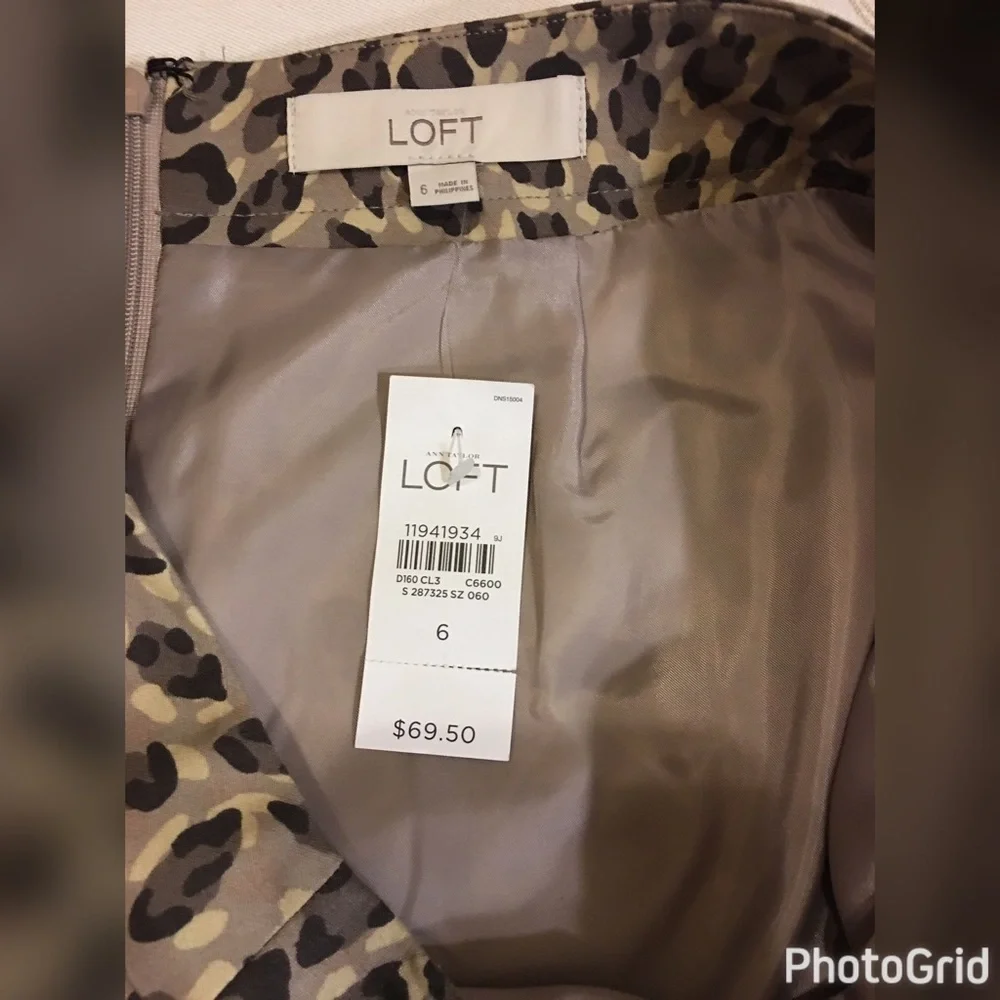 Loft Printed Pencil Skirt NEW Size 6 Animal Print Versatile Business Casual